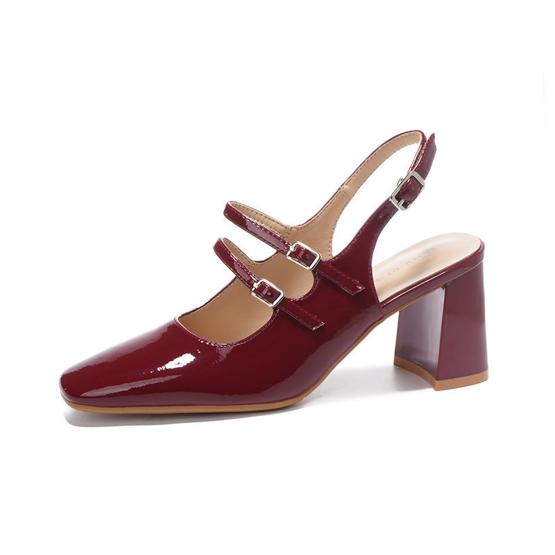 Dame Slingback-hæle med spænde-detalje Stilla
