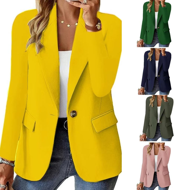 Dame moderne blazer med figursyet snit og praktiske lommer Stilla