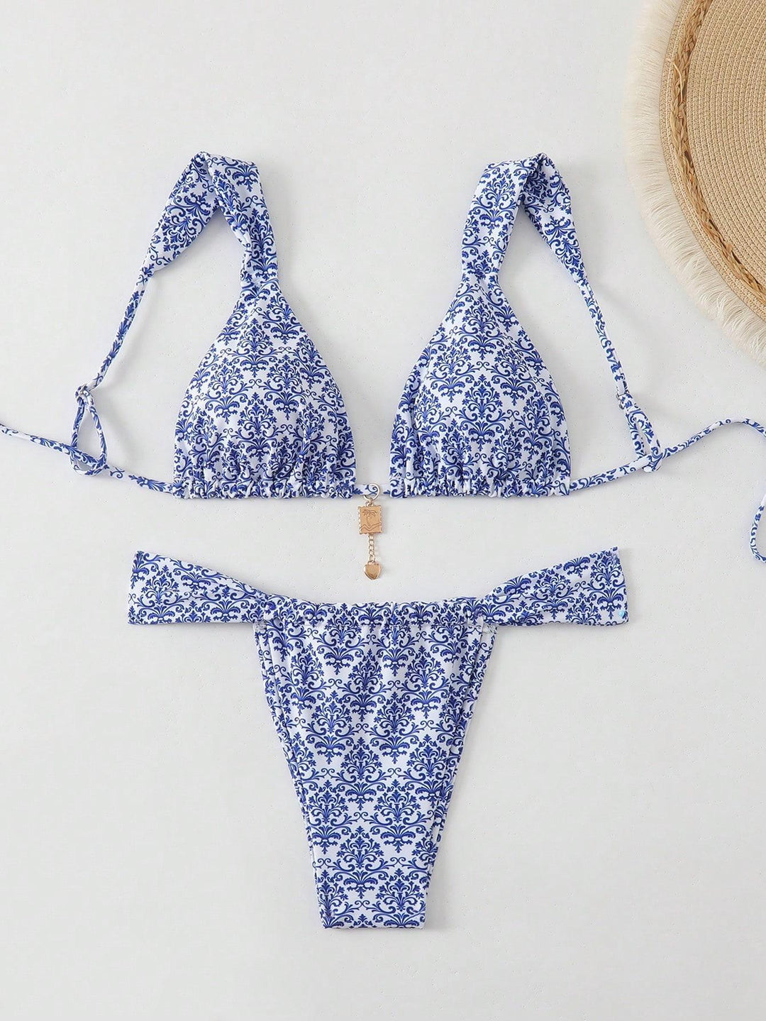 Dame Triangel-bikini med legesygt mønstermix Skovae