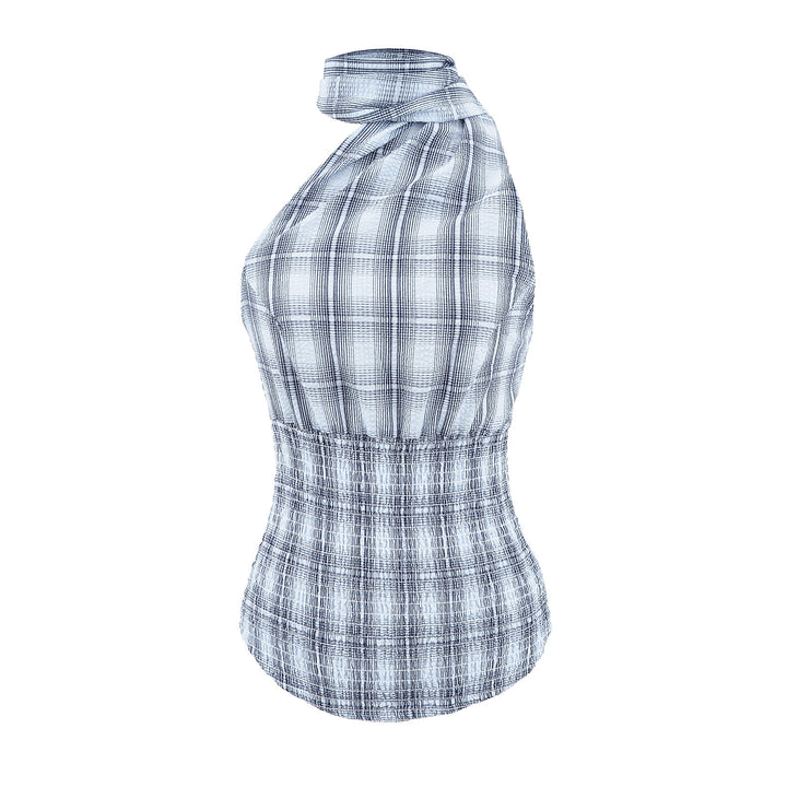 Dame asymmetrisk top med elegant knudedetalje og raffineret strukturdesign Stilla