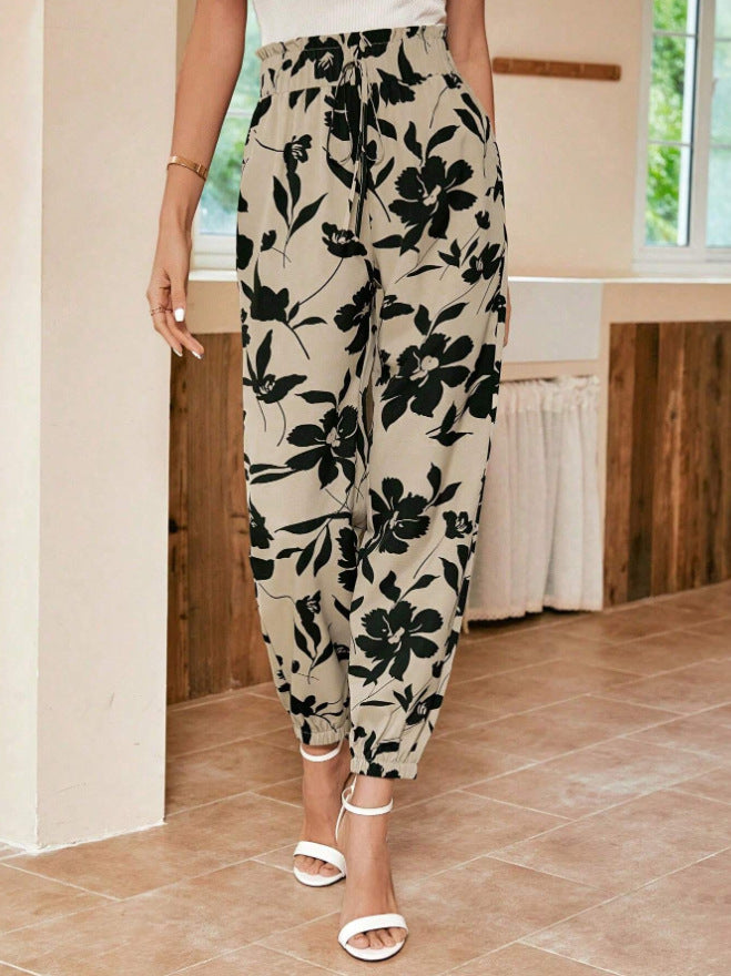 Kvinders trendy blomsterprint bukser Stilla