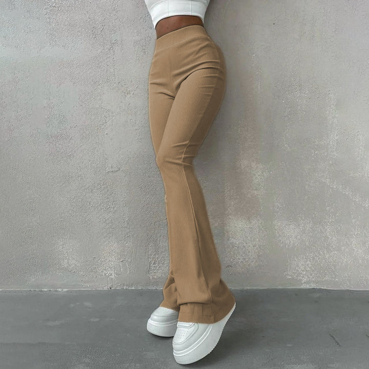 Femme Ribstrik Flared Leg Bukser Stilla
