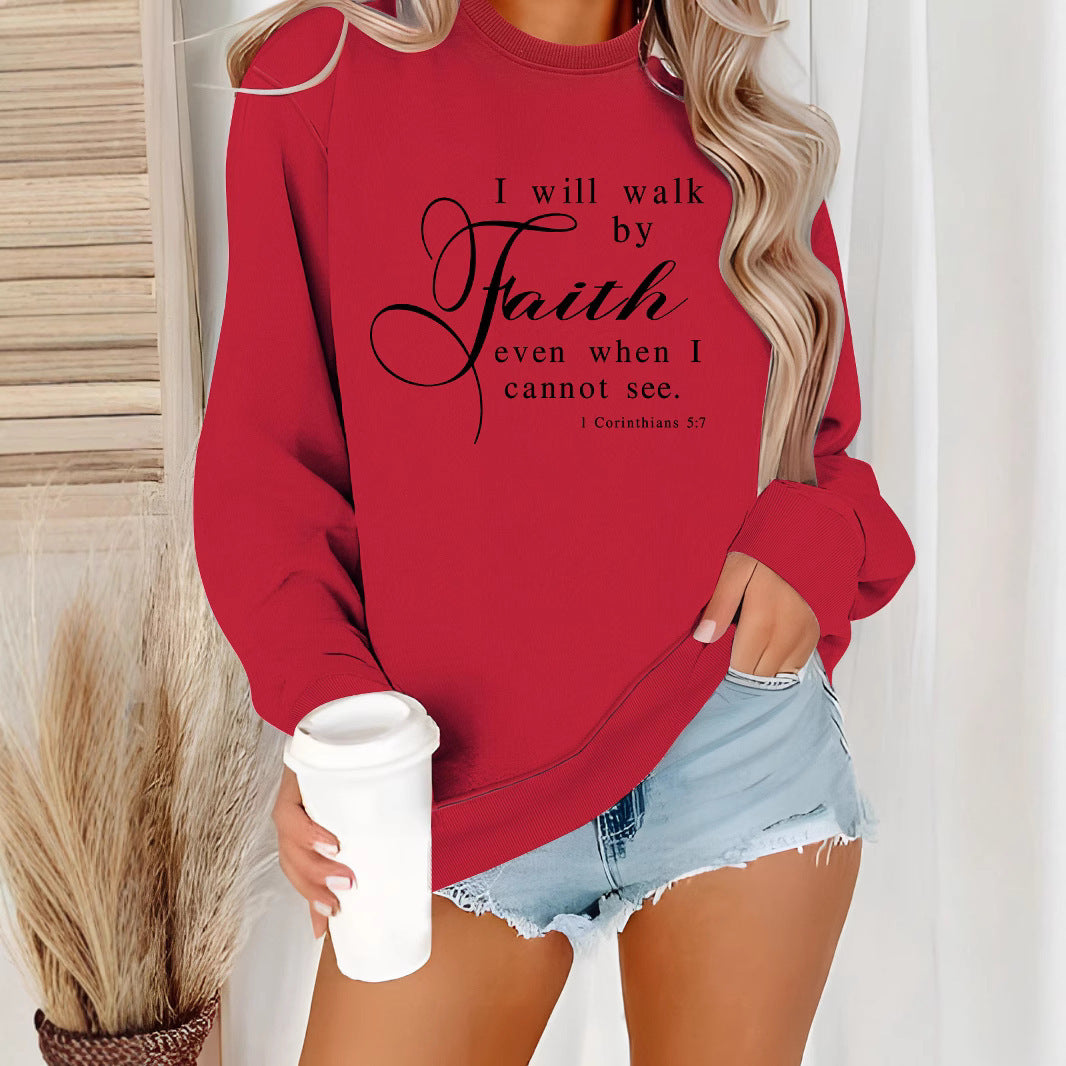 Dame sweatshirt med inspirerende tekst og blødt materiale Stilla