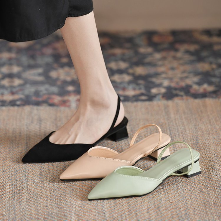 Dame elegante Slingback Pumps med spids tåområde Stilla