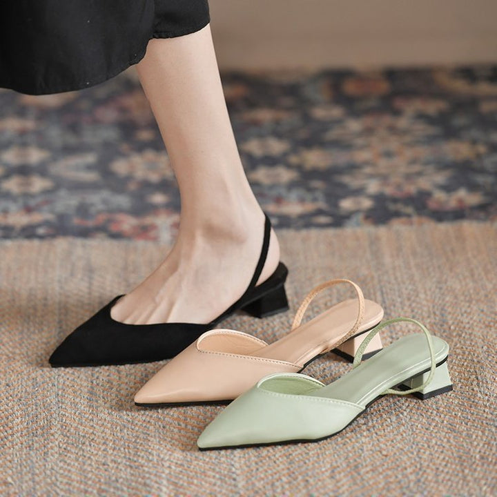 Dame elegante Slingback Pumps med spids tåområde Stilla