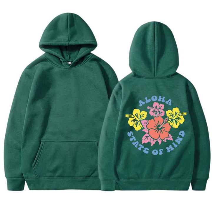Kvinders hættetrøje med blomster aloha design og behagelig pasform Stilla