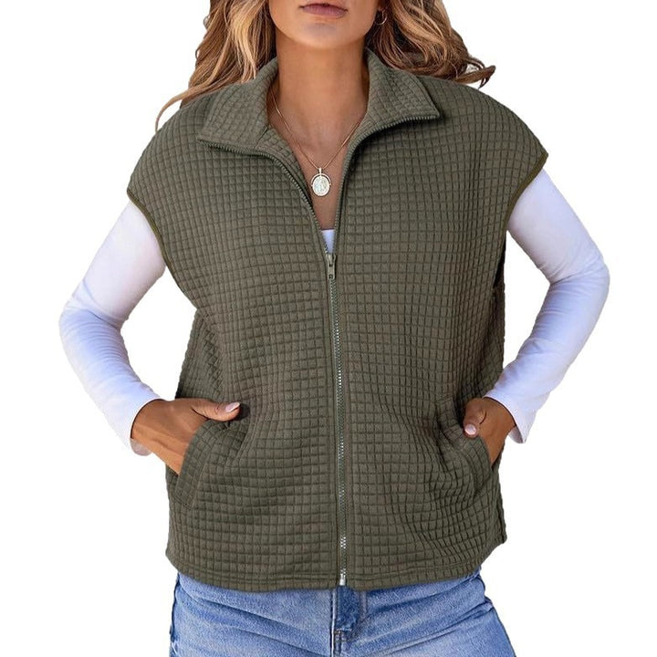 Kvindernes fashionable vest med lynlås Stilla