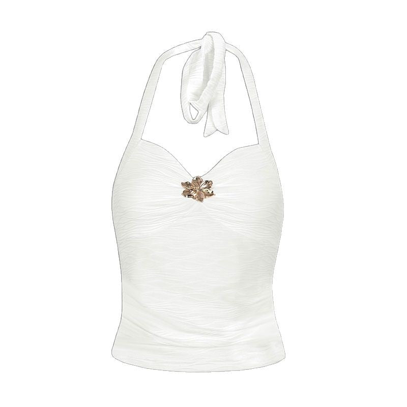 Dame Elegant top med blomsterdesign Skovae