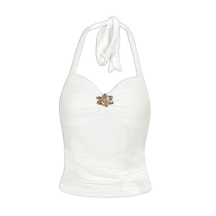 Dame Elegant top med blomsterdesign Skovae