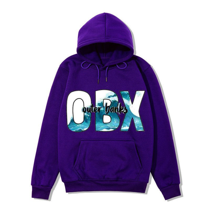 Dame hoodie med maritim grafisk design Skovae