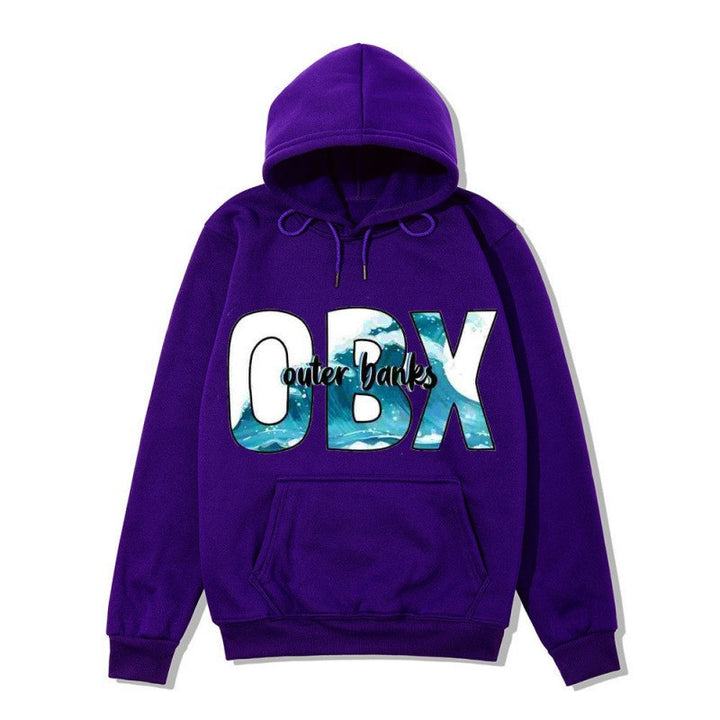 Dame hoodie med maritim grafisk design Skovae