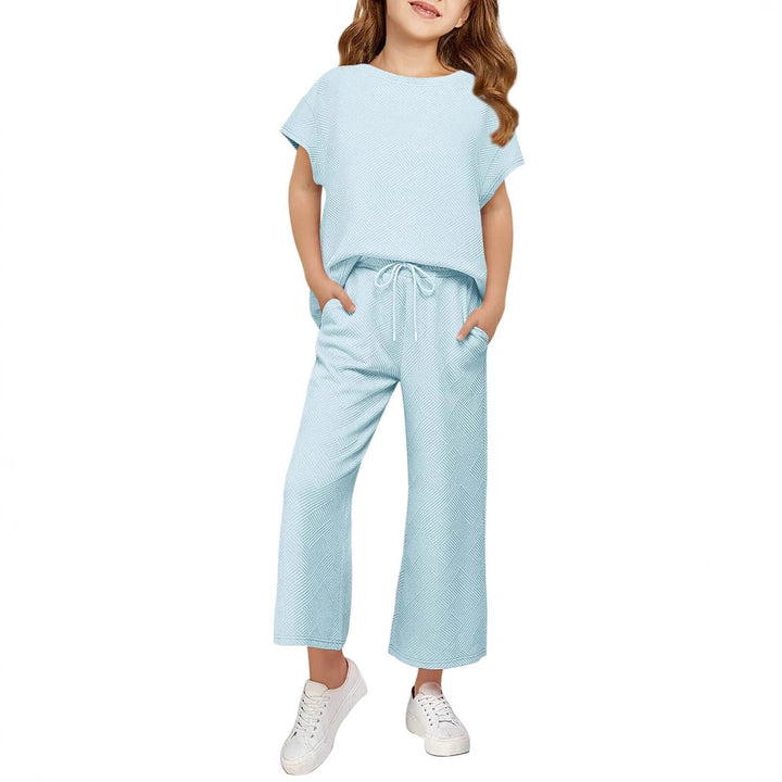 Kvinders afslappede pyjamas sæt med løs top og afslappede bukser