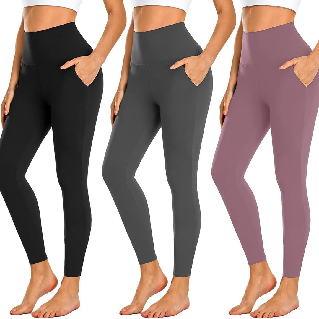 Dame High-Waist-leggings med praktiske lommer og tætsiddende pasform Stilla