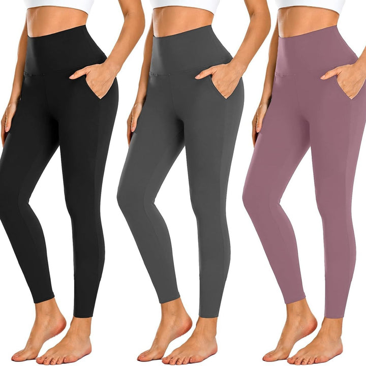Dame High-Waist-leggings med praktiske lommer og tætsiddende pasform Stilla