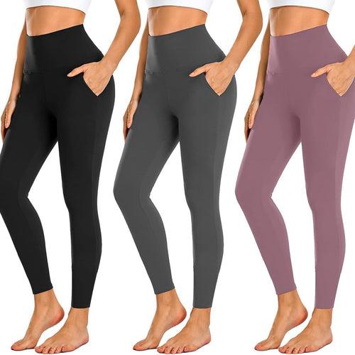 Dame High-Waist-leggings med praktiske lommer og tætsiddende pasform Stilla