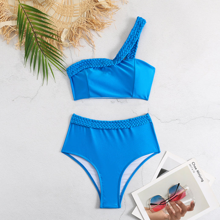 Dame bikini-sæt med innovativt flettet design og høj talje Stilla