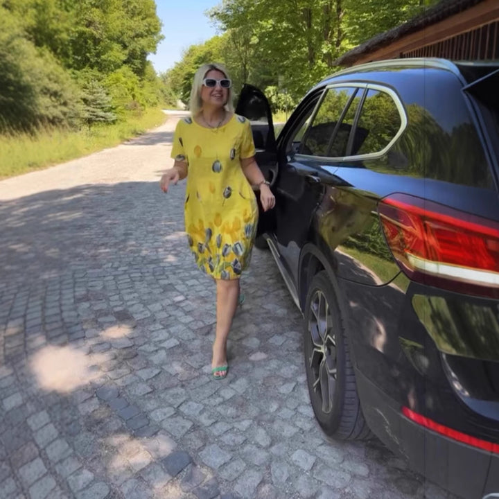 Dame sommerkjole med blomsterdesign og afslappet pasform Stilla