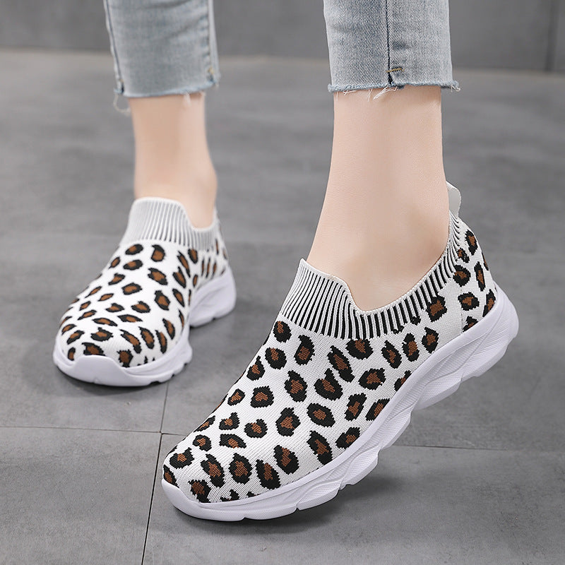 Dame Slip-On Komfort Sneakers med moderne leopardmønster Stilla