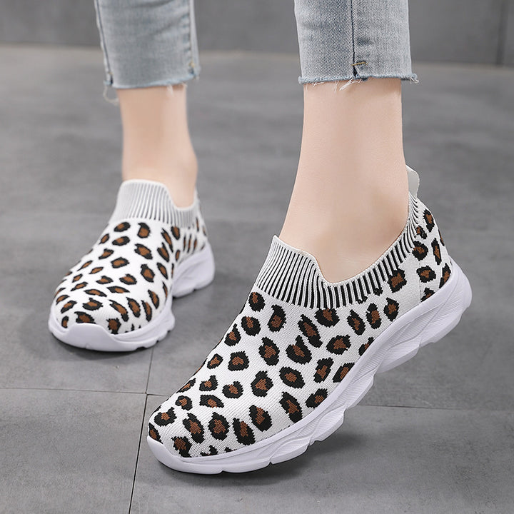 Dame Slip-On Komfort Sneakers med moderne leopardmønster Stilla