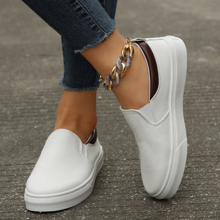 Dame Slip-On Sneakers med elastisk indlæg og skridsikker sål Stilla