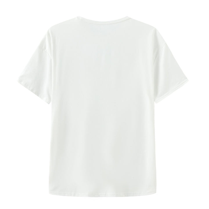 Dame bomulds T-shirt med blomsterprint Skovae