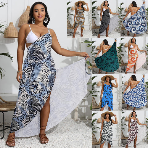 Dame elegant sarong med moderne mønster Skovae