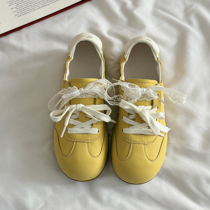 Femme Lace-Accent Fritids Sneakers Stilla