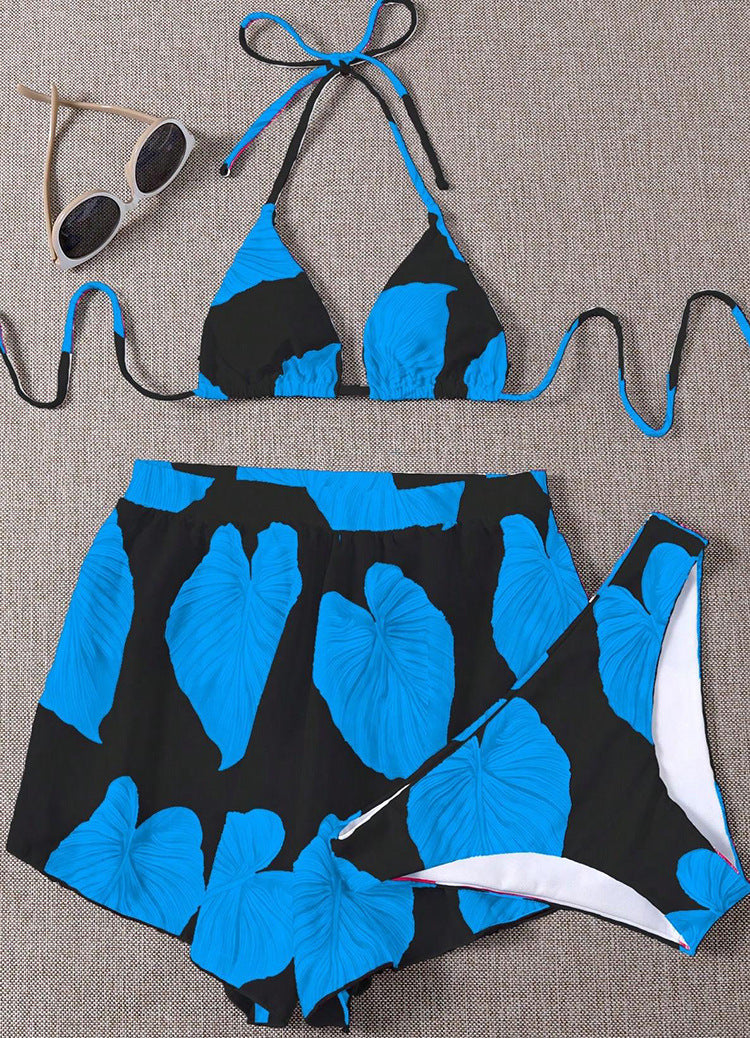 Dame 2-delt bikini-sæt med trendy nederdel Skovae