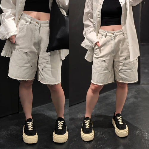 Dame Utility-shorts med høj talje og sidelommer Stilla