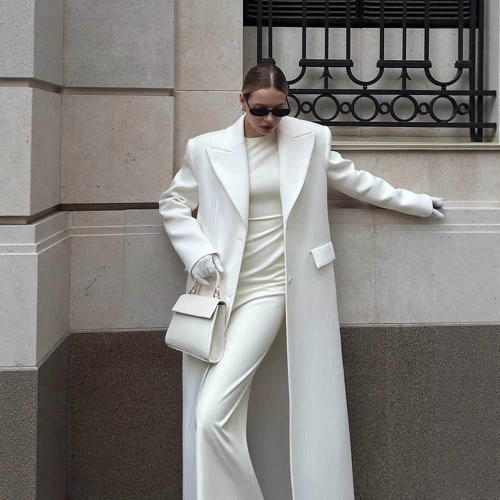 Dame oversized Uldfrakke Stilla