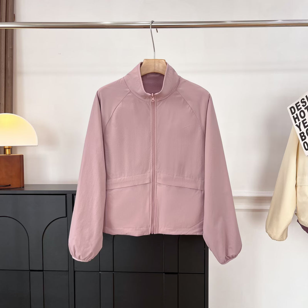 Damer Cozy Fleece Jakke med Høj Krave og Praktiske Lommer Stilla