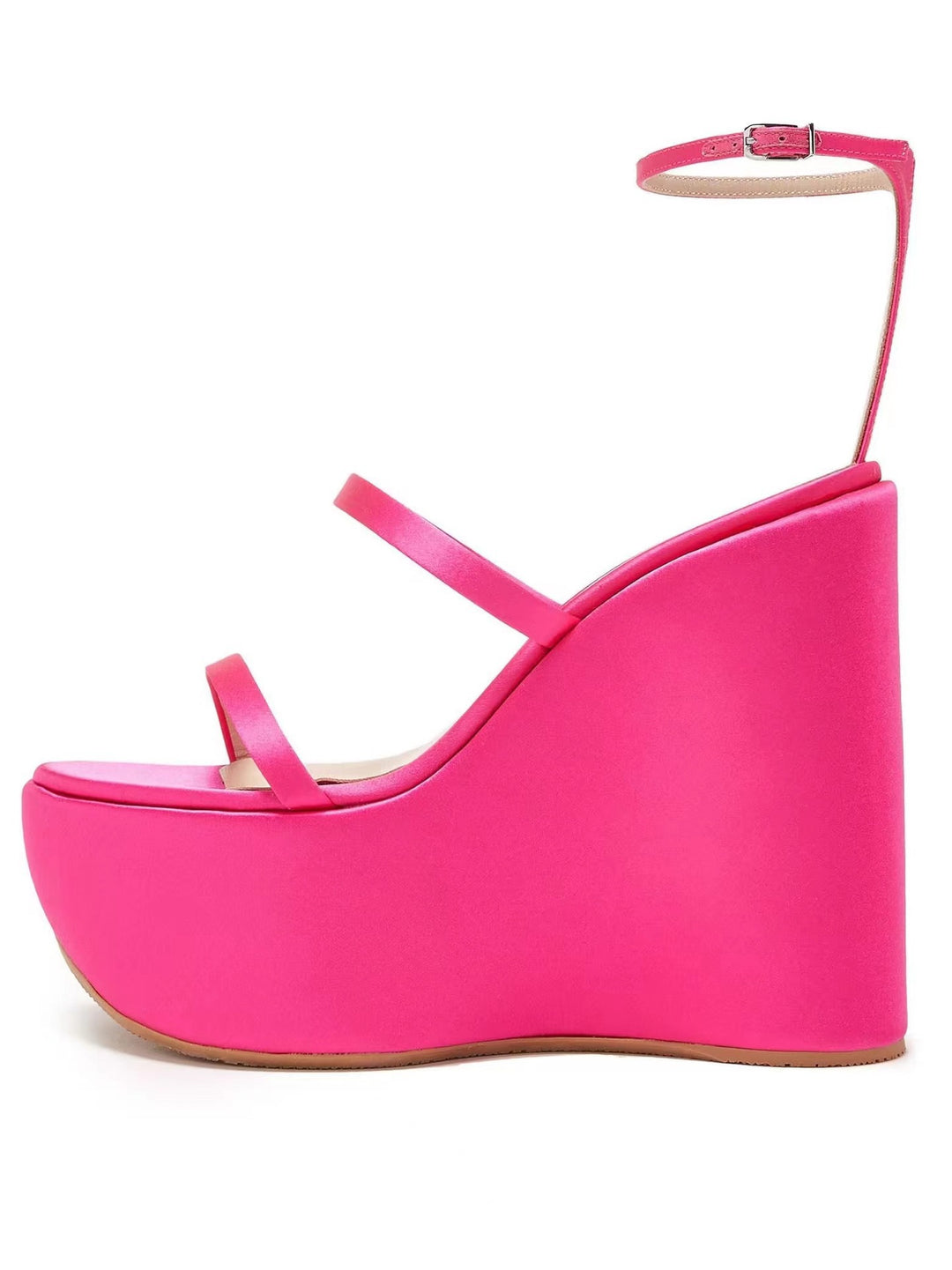 Femme Platform-Wedge-Sandaler med justerbar ankelrem Stilla