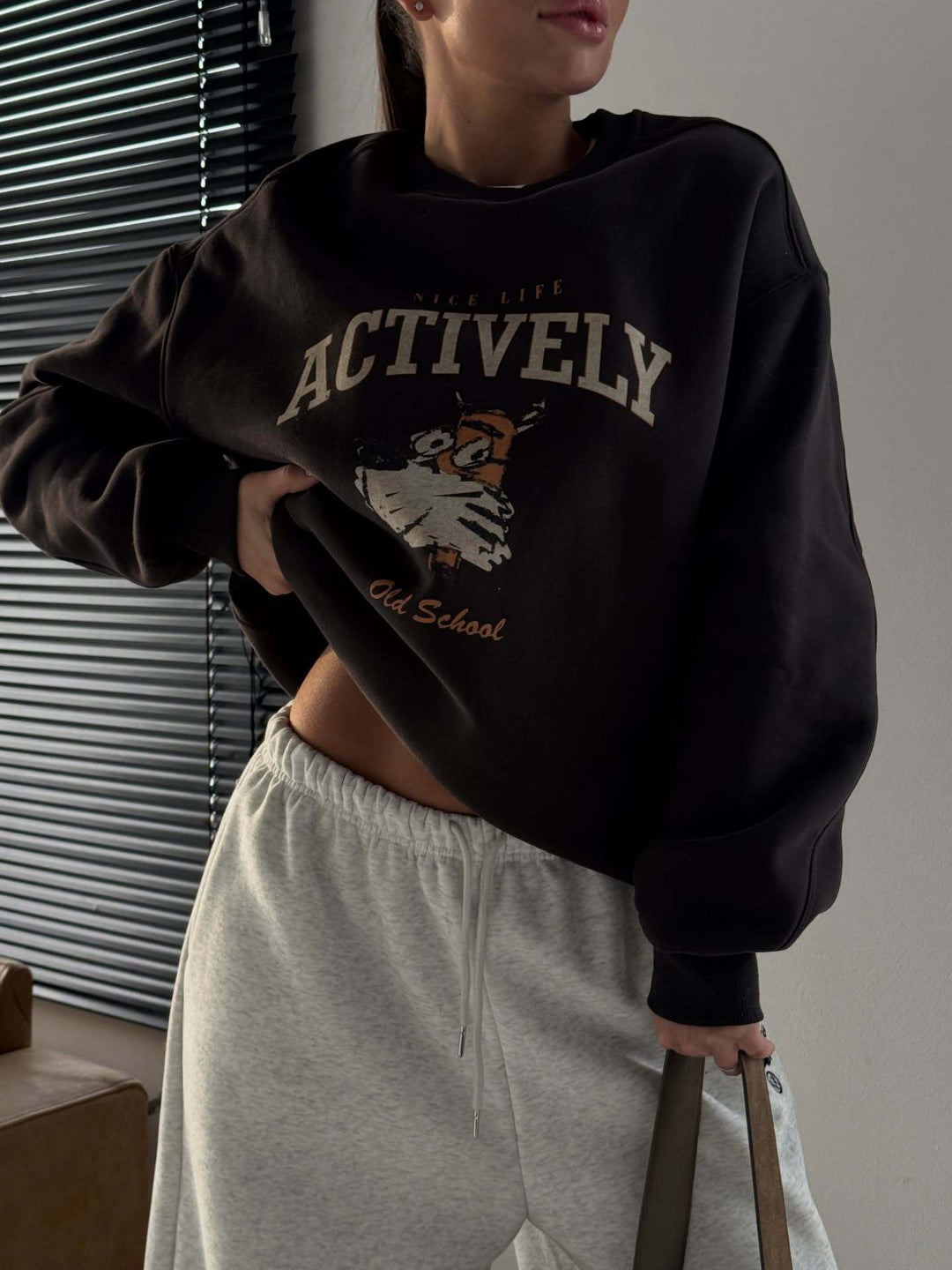 Kvinders afslappede sweatshirt med markant vintage design og behagelig pasform Stilla