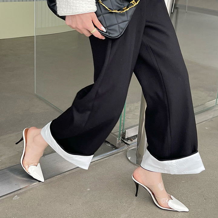 Dame Slingback Hæle med gennemsigtige remme og elegant spids tå Stilla