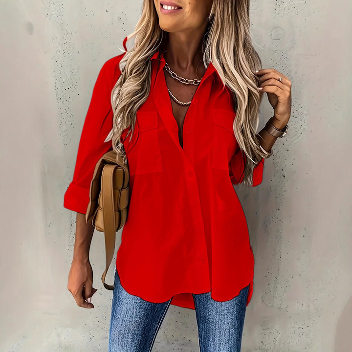 Dame mode overshirt med lommer Stilla