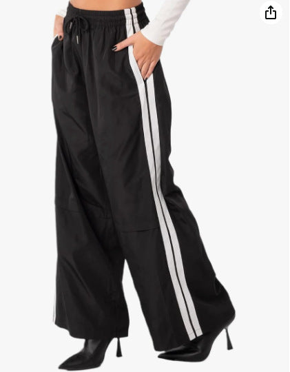 Dame sporty brede joggingbukser med sideline Stilla