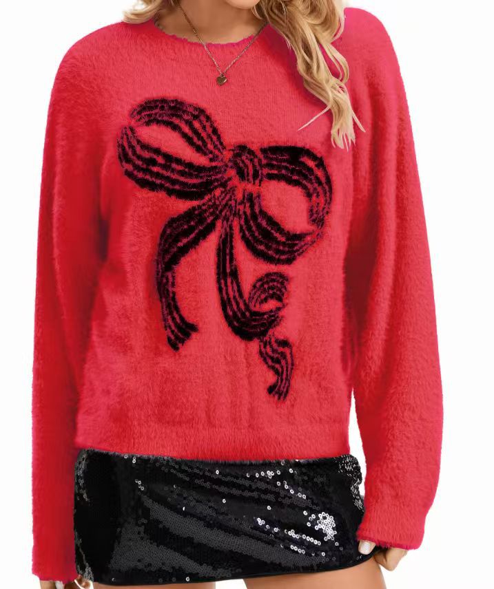 Kvinders sweater med legende bue motiv og blødt materiale Stilla