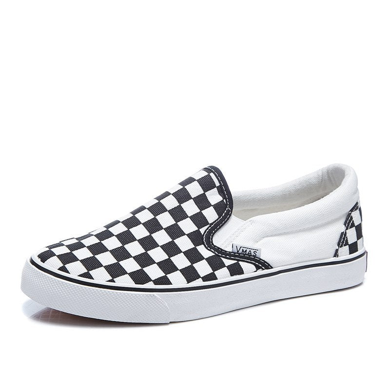 Dame Slip-On Sneakers med moderne skakbræt mønster og skridsikker sål Stilla