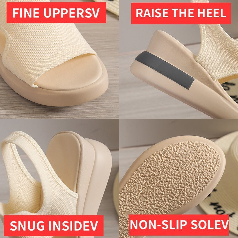 Dame trendy Wedge-sandaler med åndbart overmateriale og behageligt fodbed Stilla