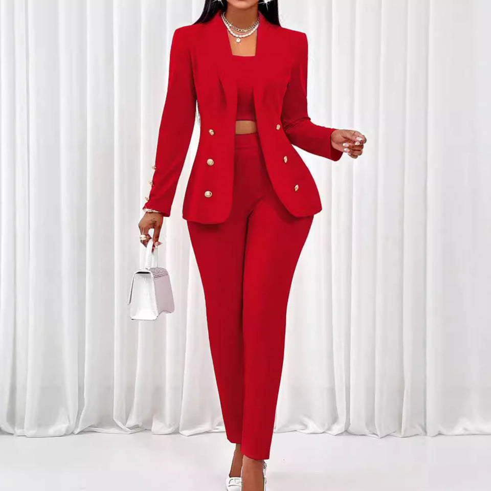 Damer Elegant Blazer Bukser Kombination Stilla