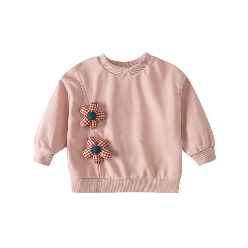 Pige Fritids Blomst dekoreret Sweatshirt Stilla