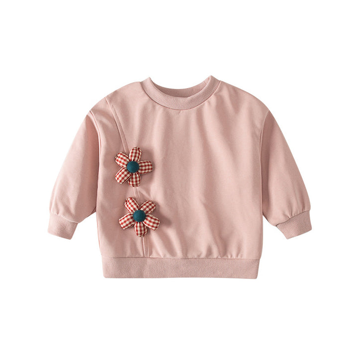 Pige Fritids Blomst dekoreret Sweatshirt Stilla