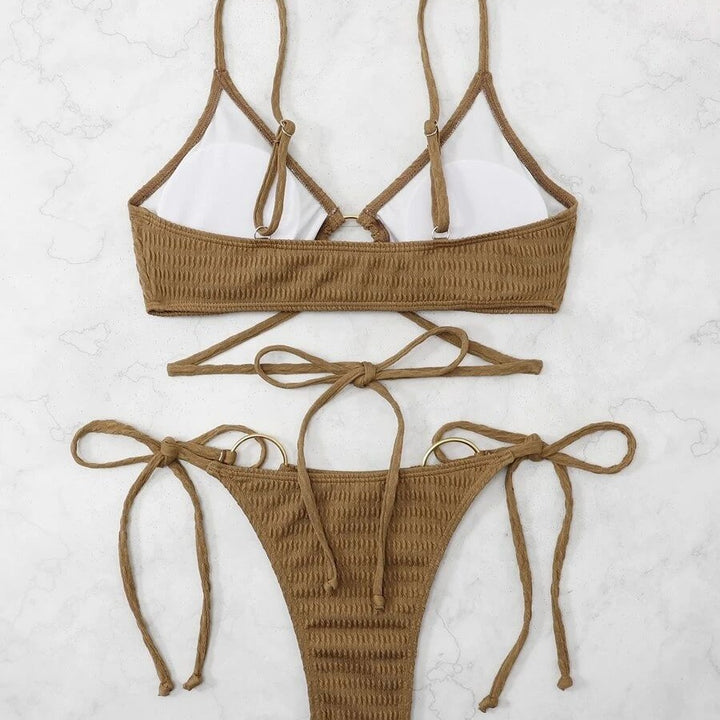 Femme Teksturert Triangle Bikini Stilla