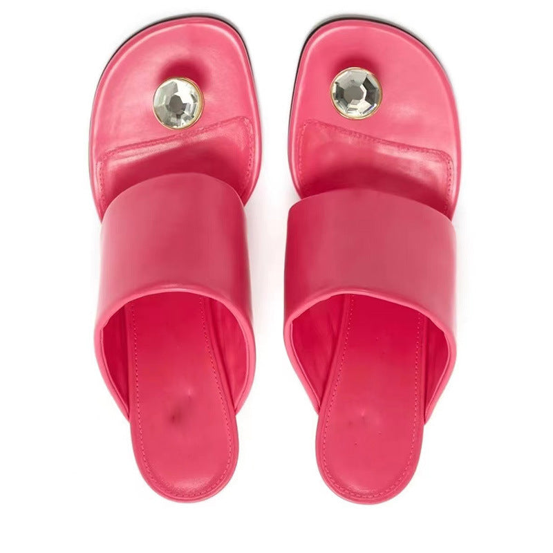 Femme Fashion-Forward Slide Mules med skulpturelt hældesign Stilla