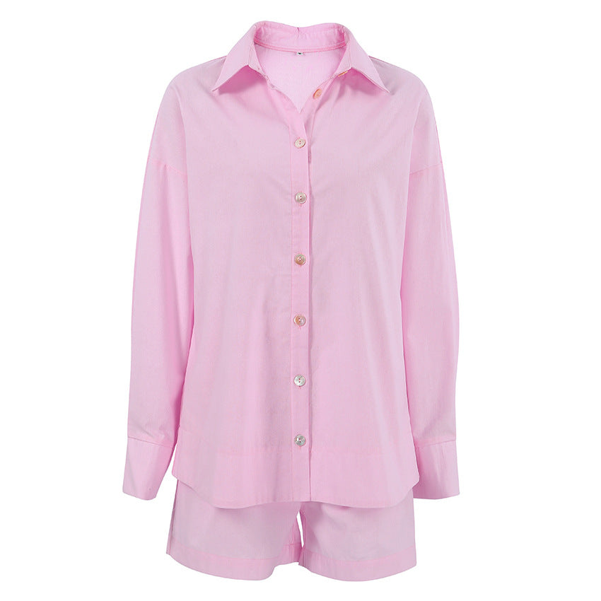 Dame overdimensioneret skjorte bluse i let materiale med lange ærmer og elegante knapper Stilla