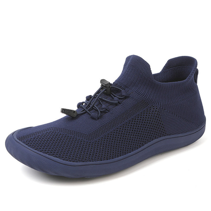 Unisex nan slank strik slip-on træner med justerbar snøring og ultra fleksibel minimal sål Skovae