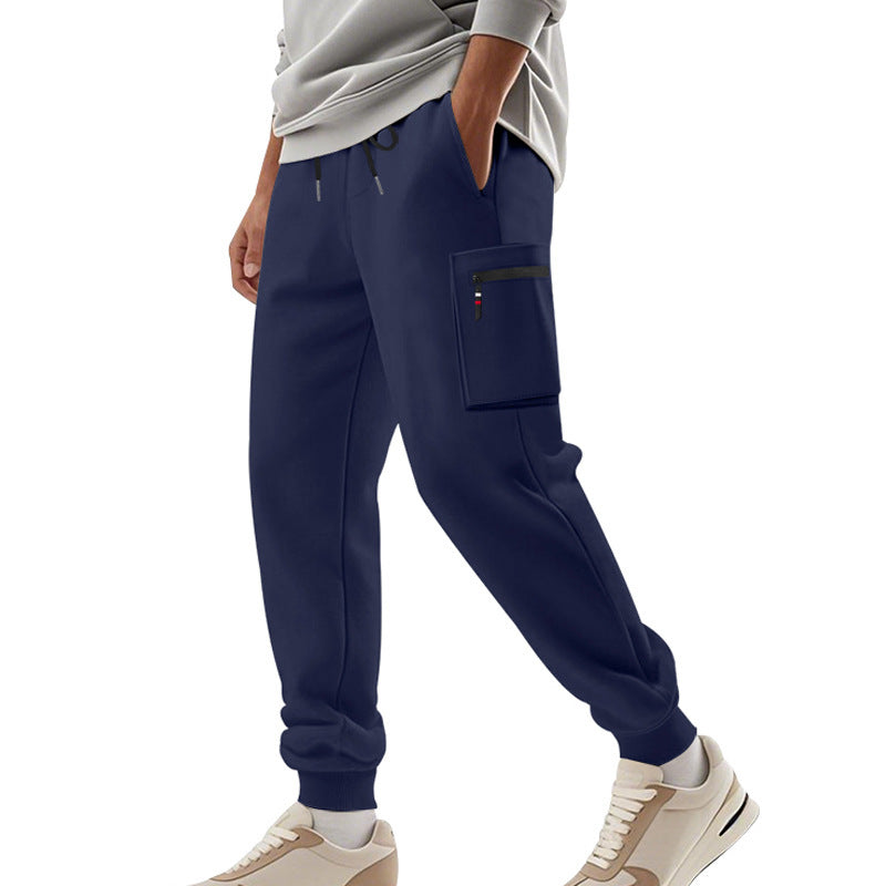 Herrer behagelige Cargo-joggingbukser med elastisk talje og funktionelle lommer Stilla