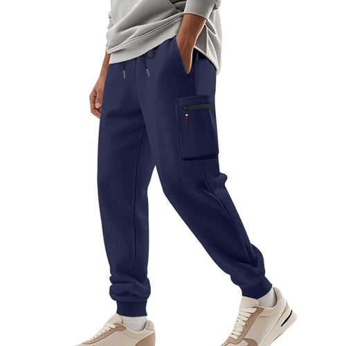 Herrer behagelige Cargo-joggingbukser med elastisk talje og funktionelle lommer Stilla