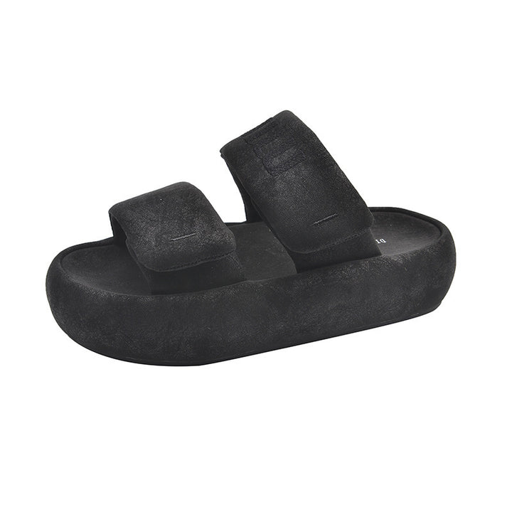 Femme Let Slip-On Slide Sandaler med justerbare Remme Stilla