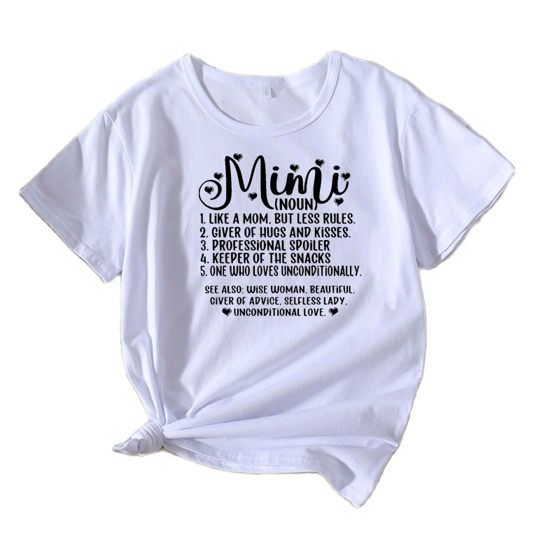 Dame Casual Definition Grafik T-shirt Stilla